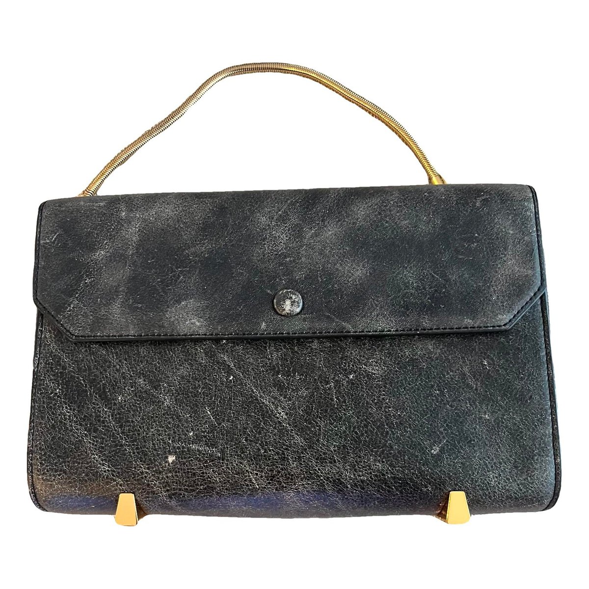 Leather clutch bag