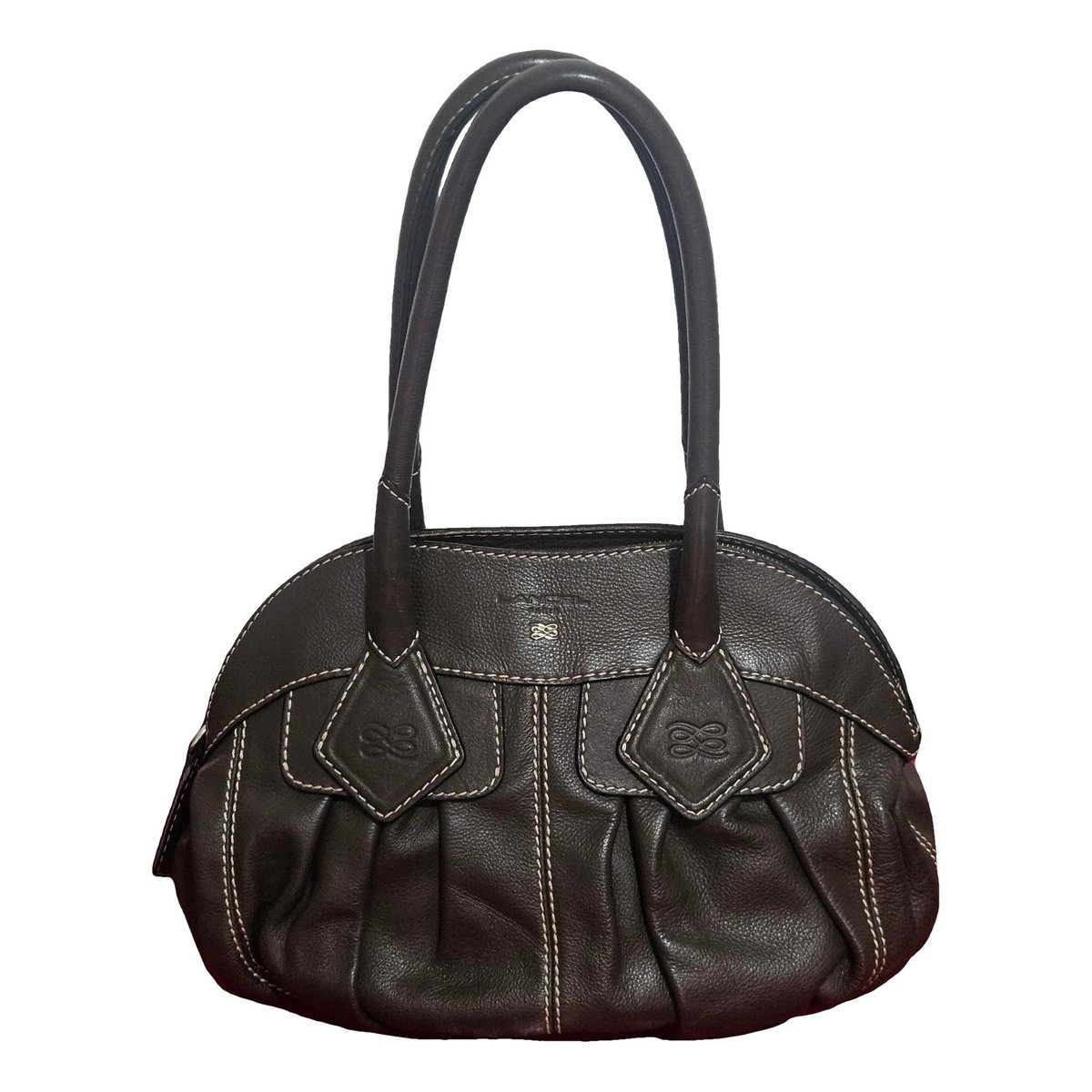 Gousset leather handbag