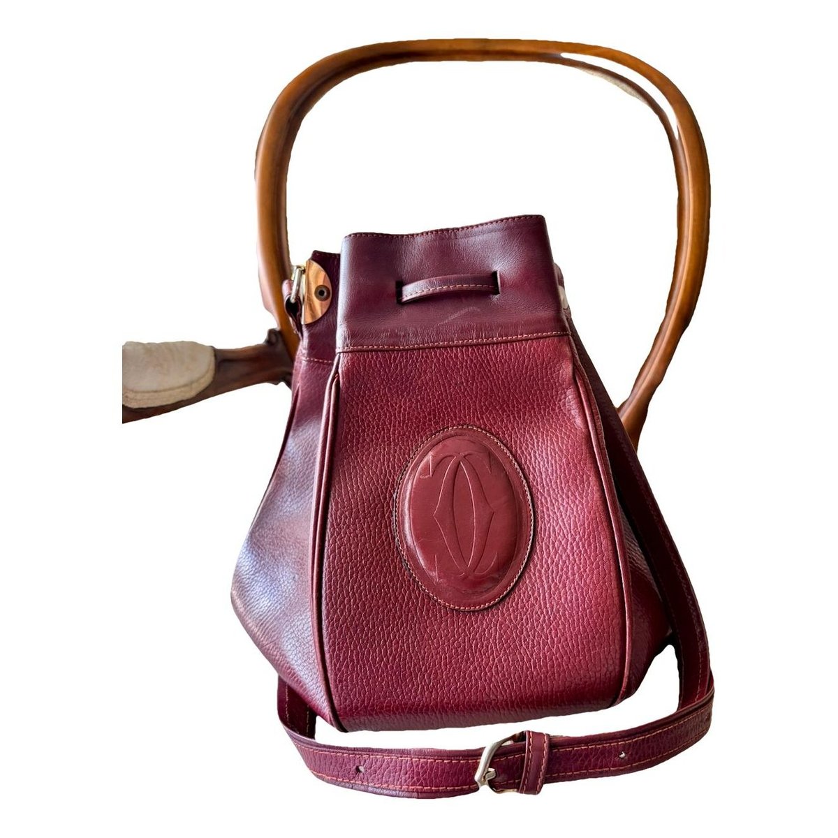 Seau leather crossbody bag