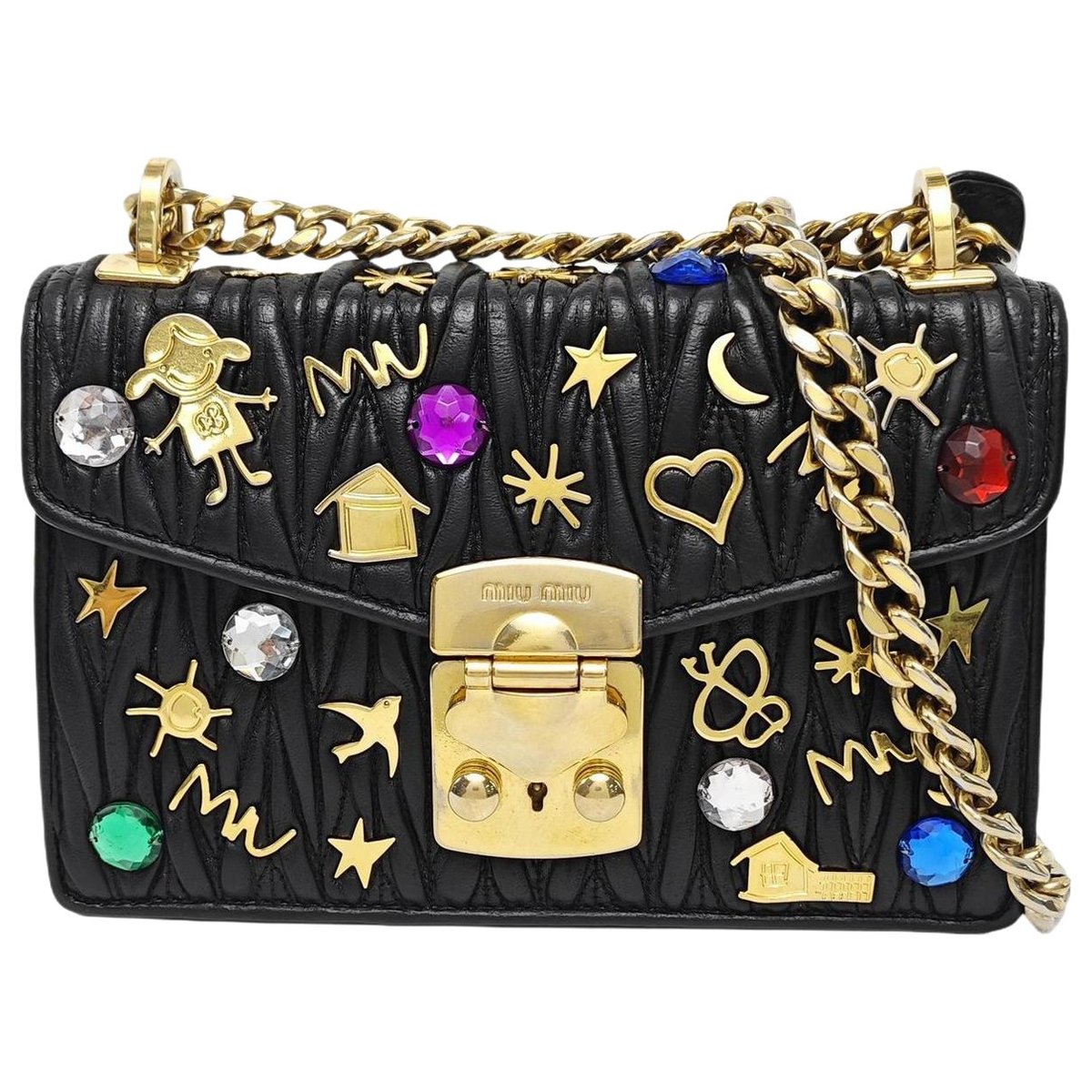 Miu Confidential leather handbag