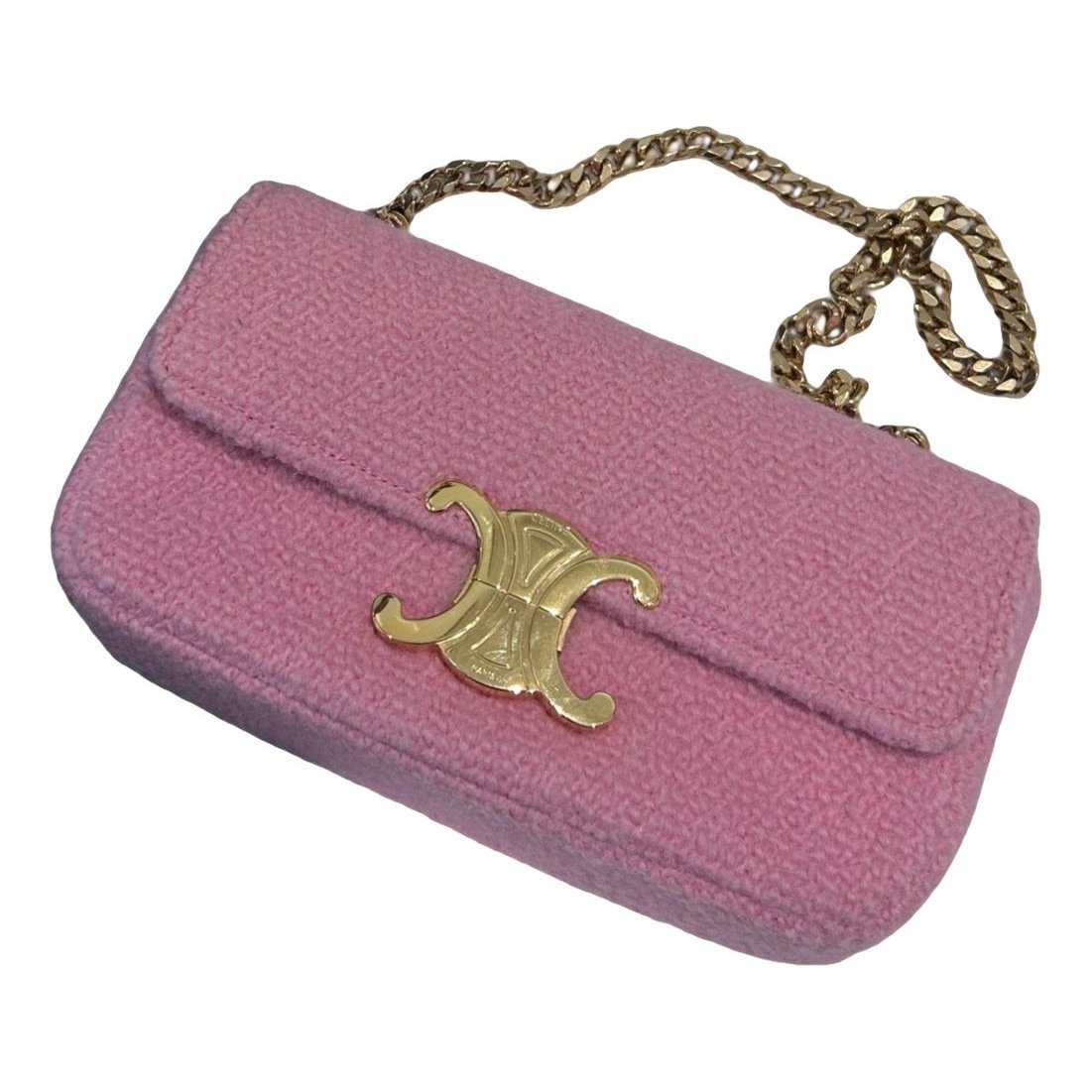 Triomphe chain cloth crossbody bag