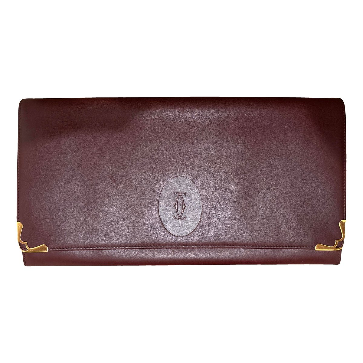 Leather clutch bag