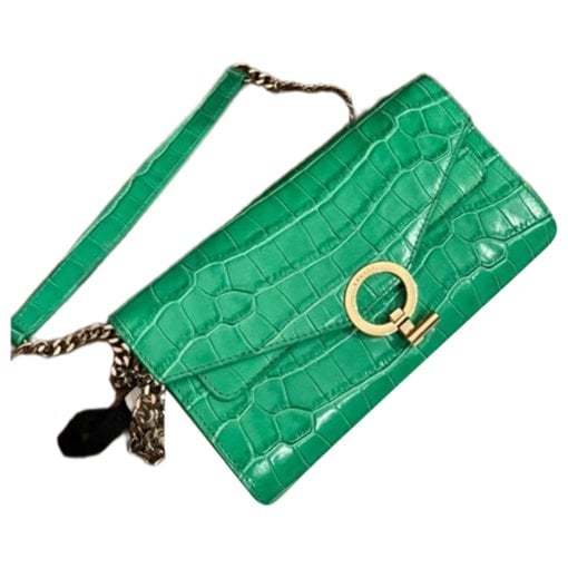 Yza leather clutch bag
