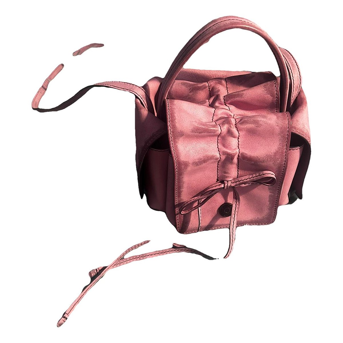 Multipocket leather crossbody bag