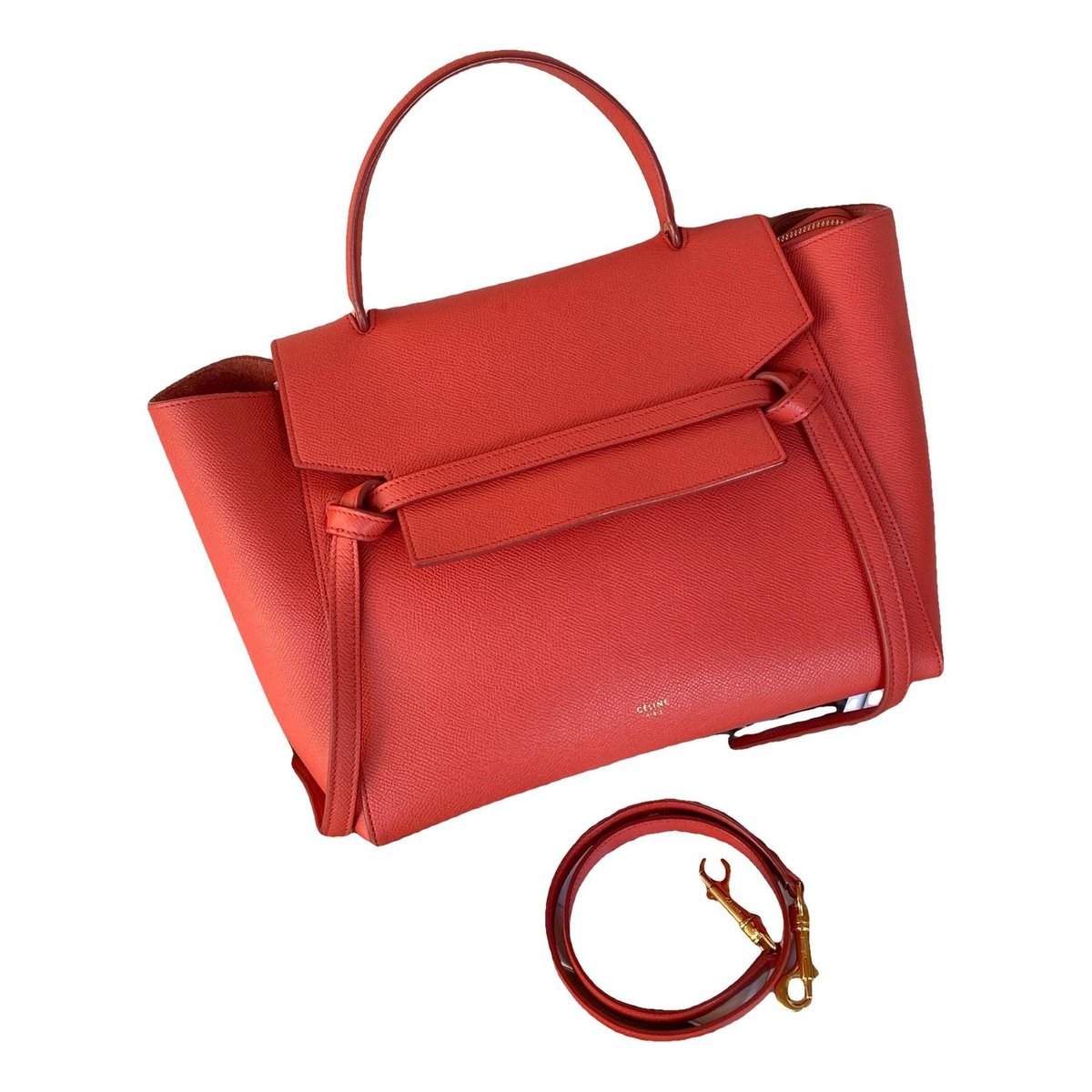 Belt leather handbag
