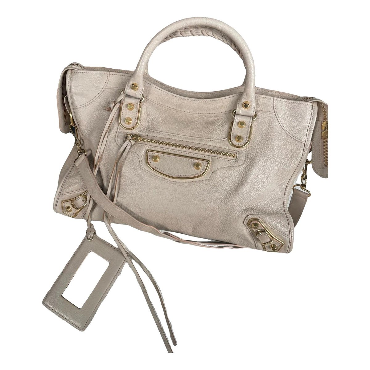 City leather handbag