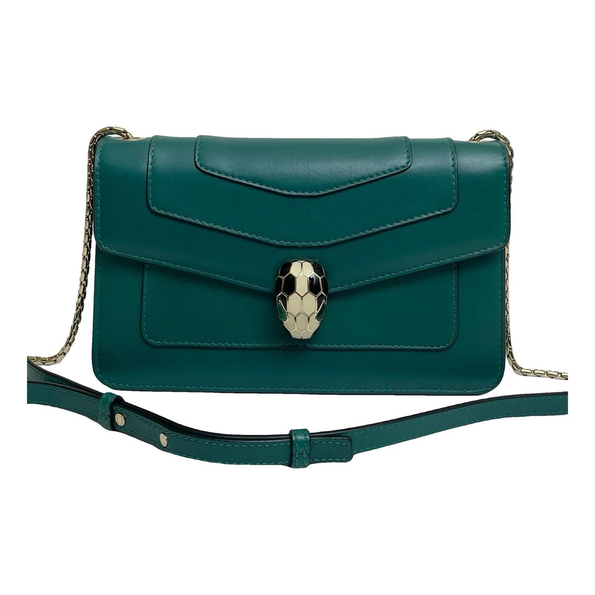 Serpenti leather handbag