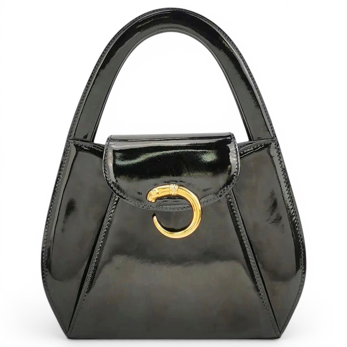 Panthère leather handbag