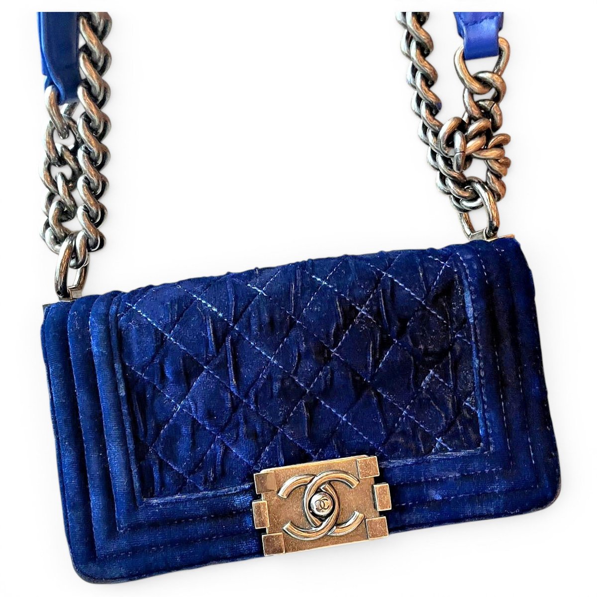 Boy velvet handbag