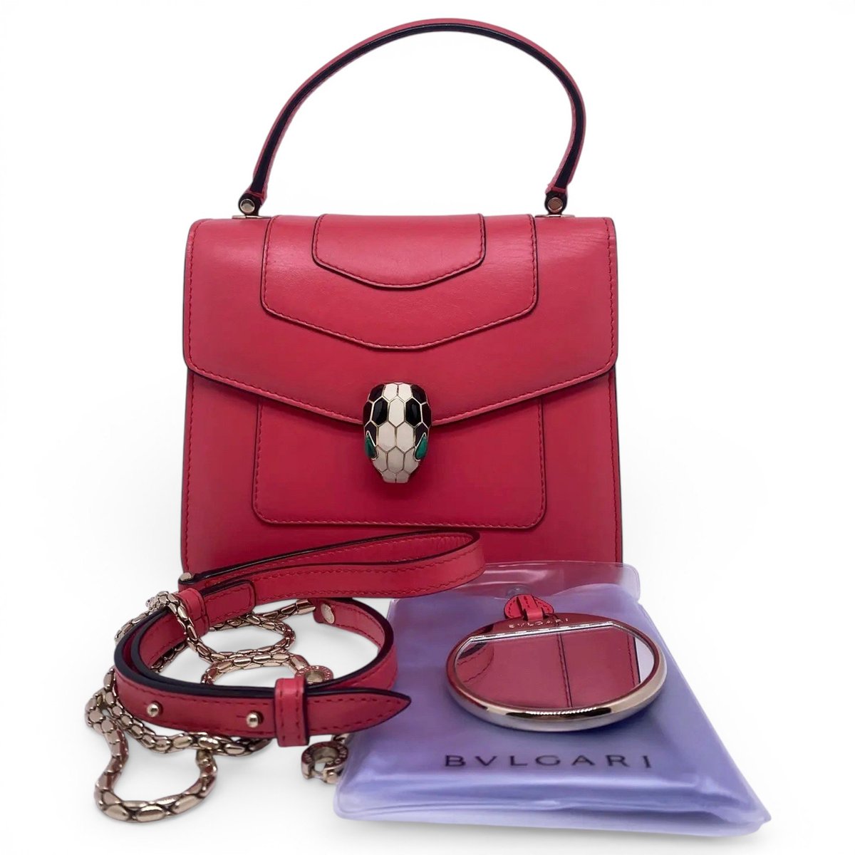 Serpenti leather handbag