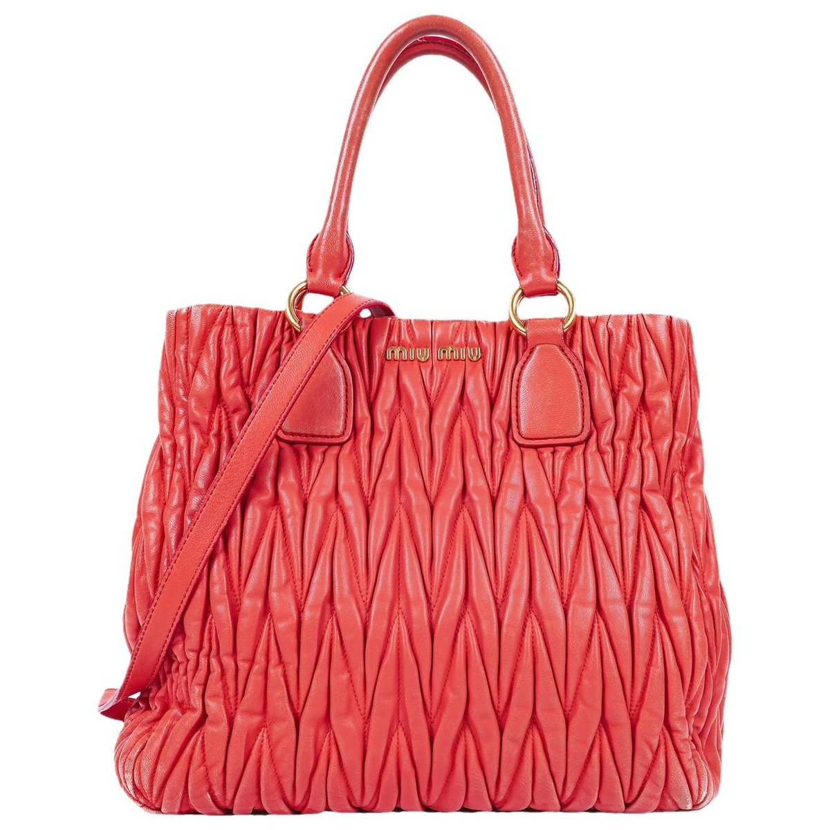 Matelassé leather handbag