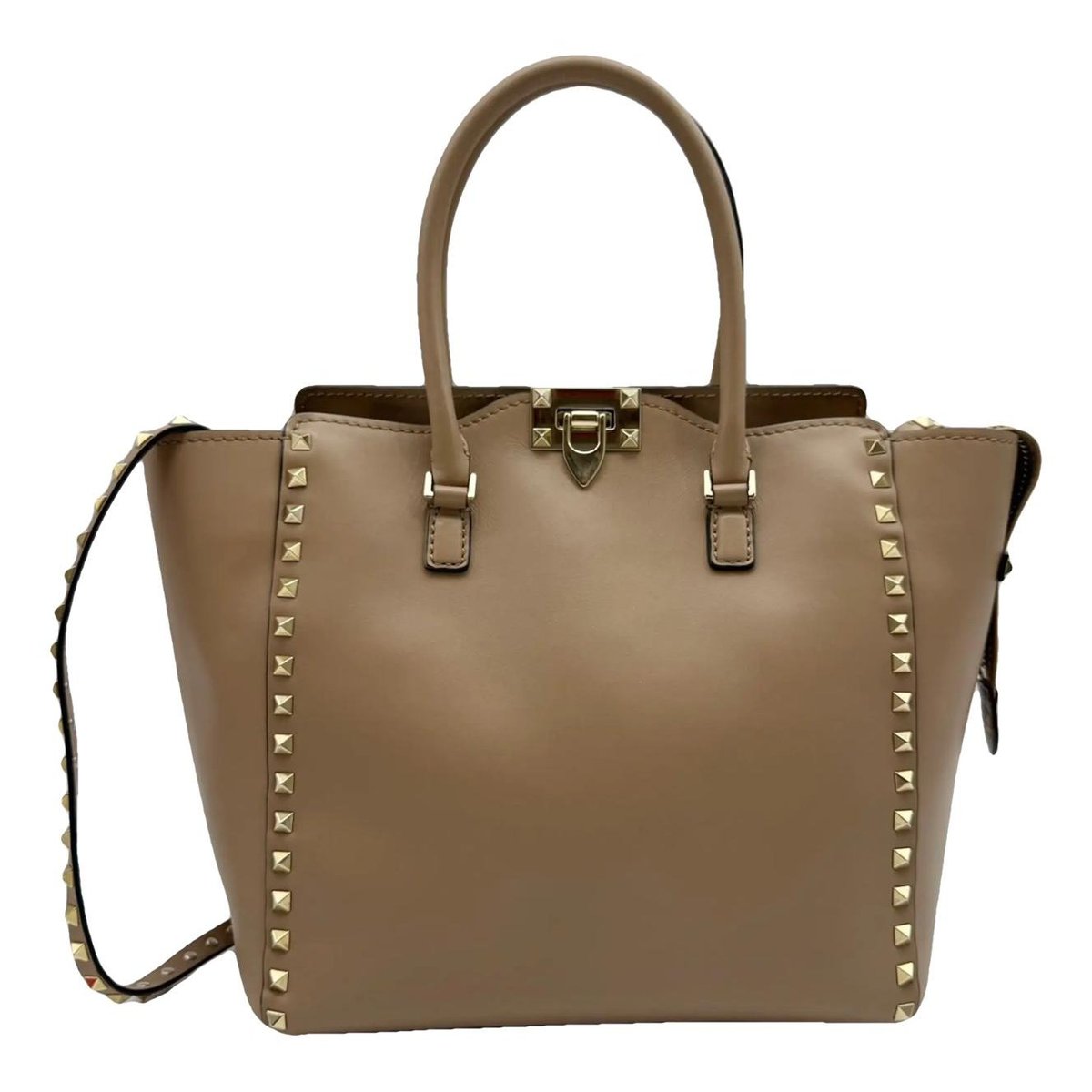 Rockstud leather handbag