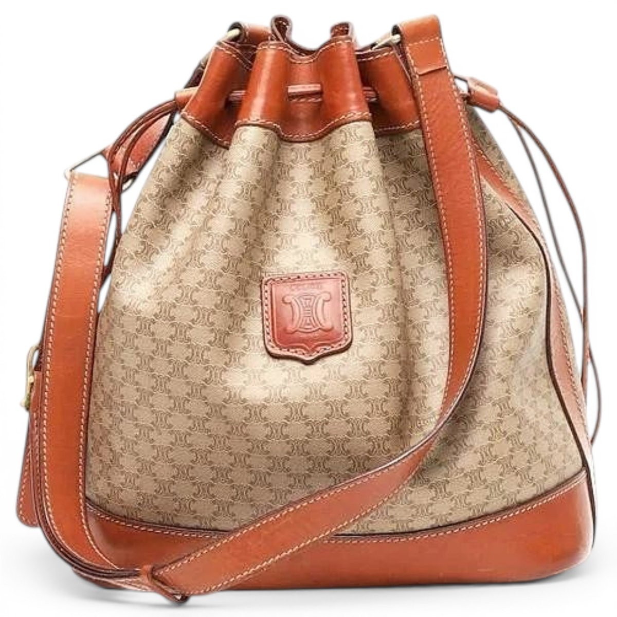 Clasp Bucket leather handbag