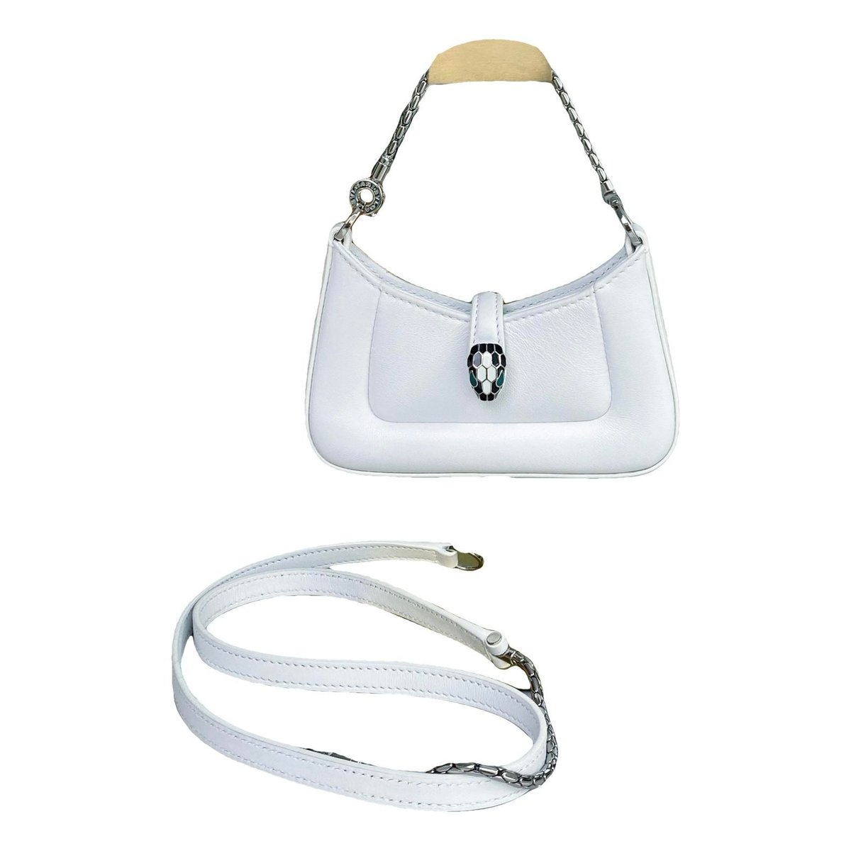 Serpenti leather handbag