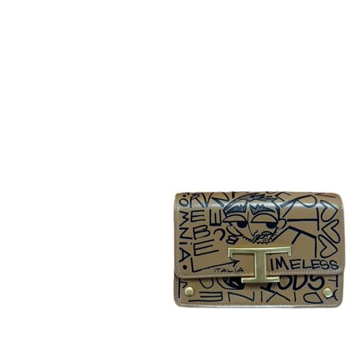 Leather clutch bag