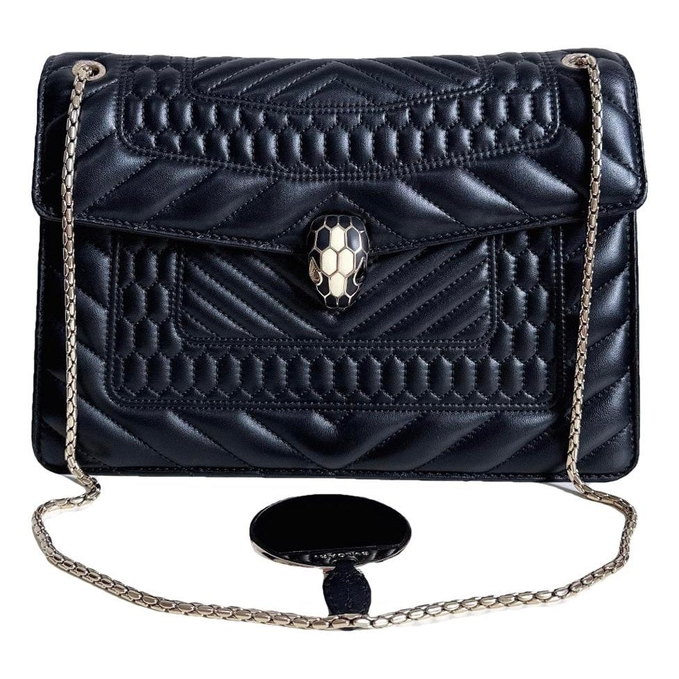 Serpenti leather handbag