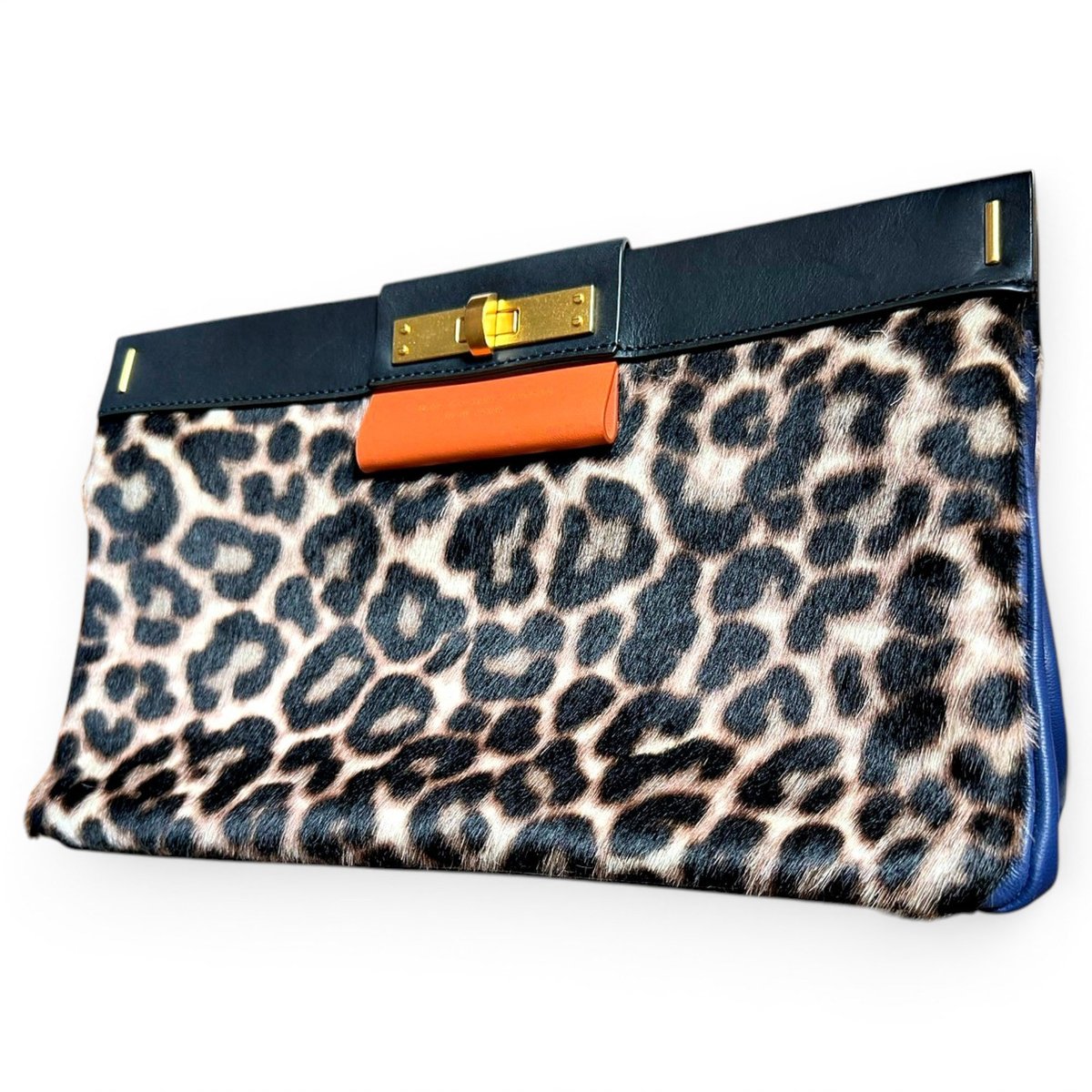 Pony-style calfskin clutch bag