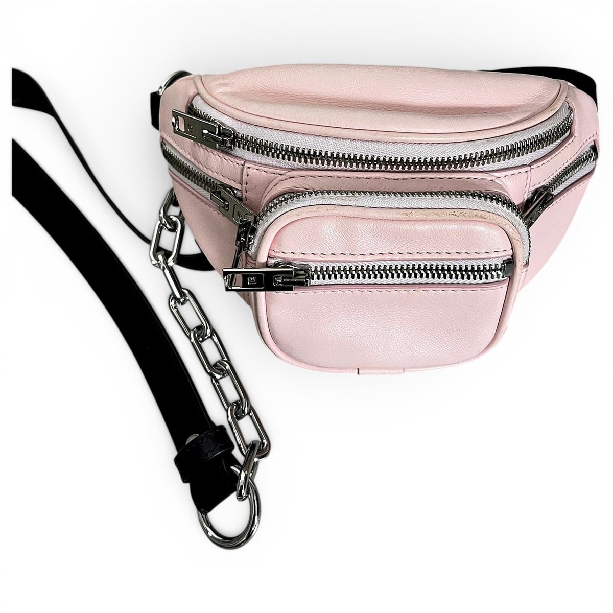 Leather clutch bag