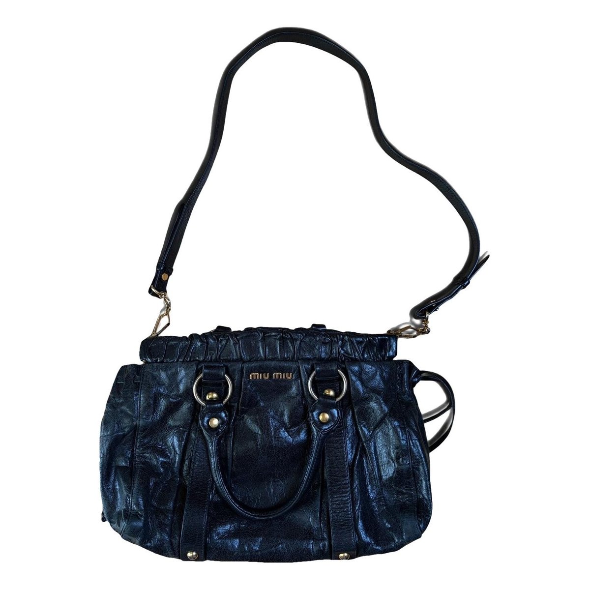 Bow bag leather handbag