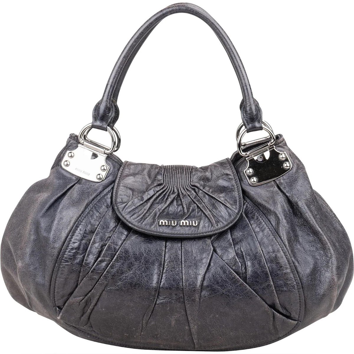 Coffer leather handbag