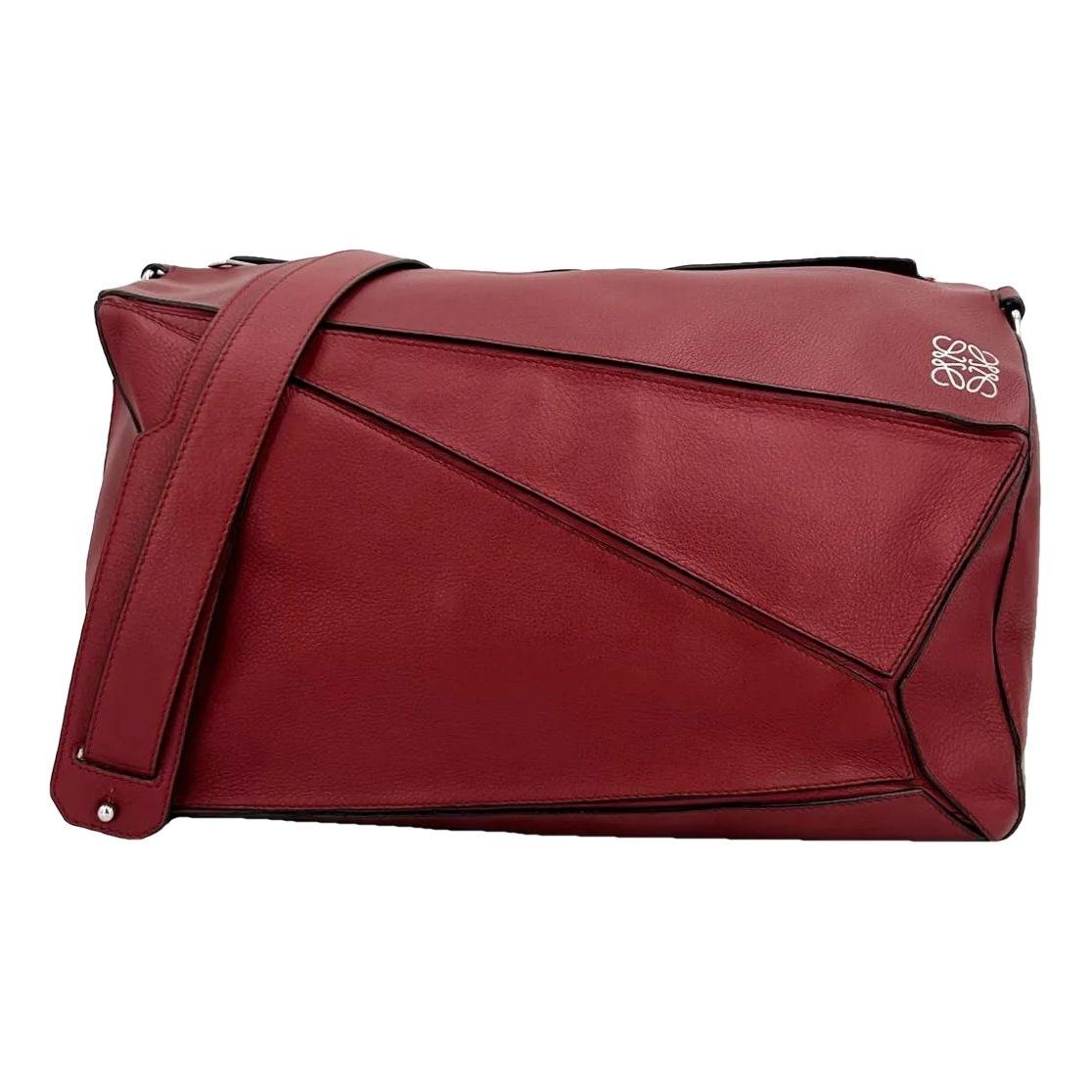 Puzzle leather handbag