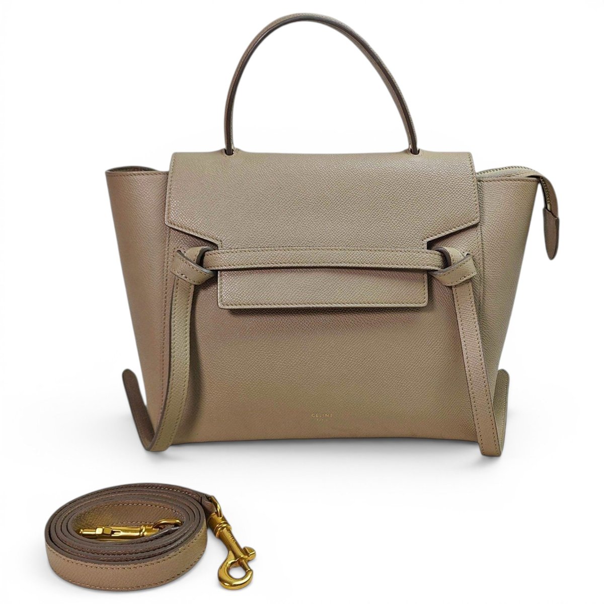 Belt leather handbag