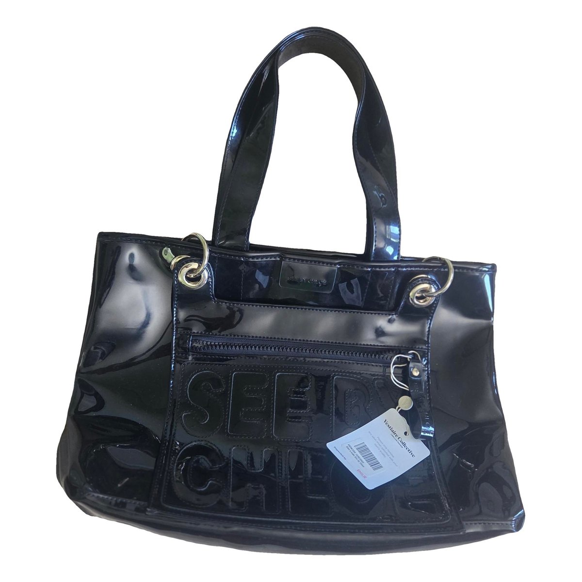 Patent leather tote