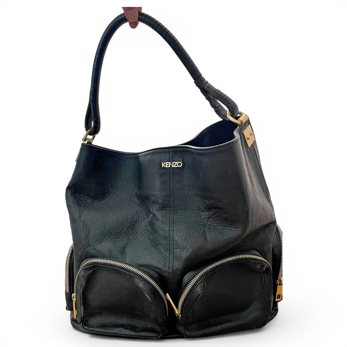 Pagodon leather handbag