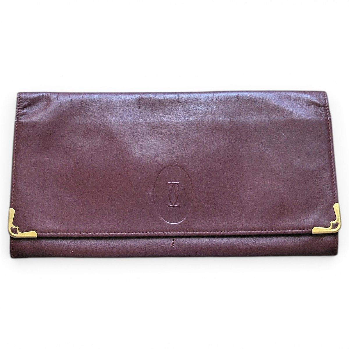 Leather clutch bag