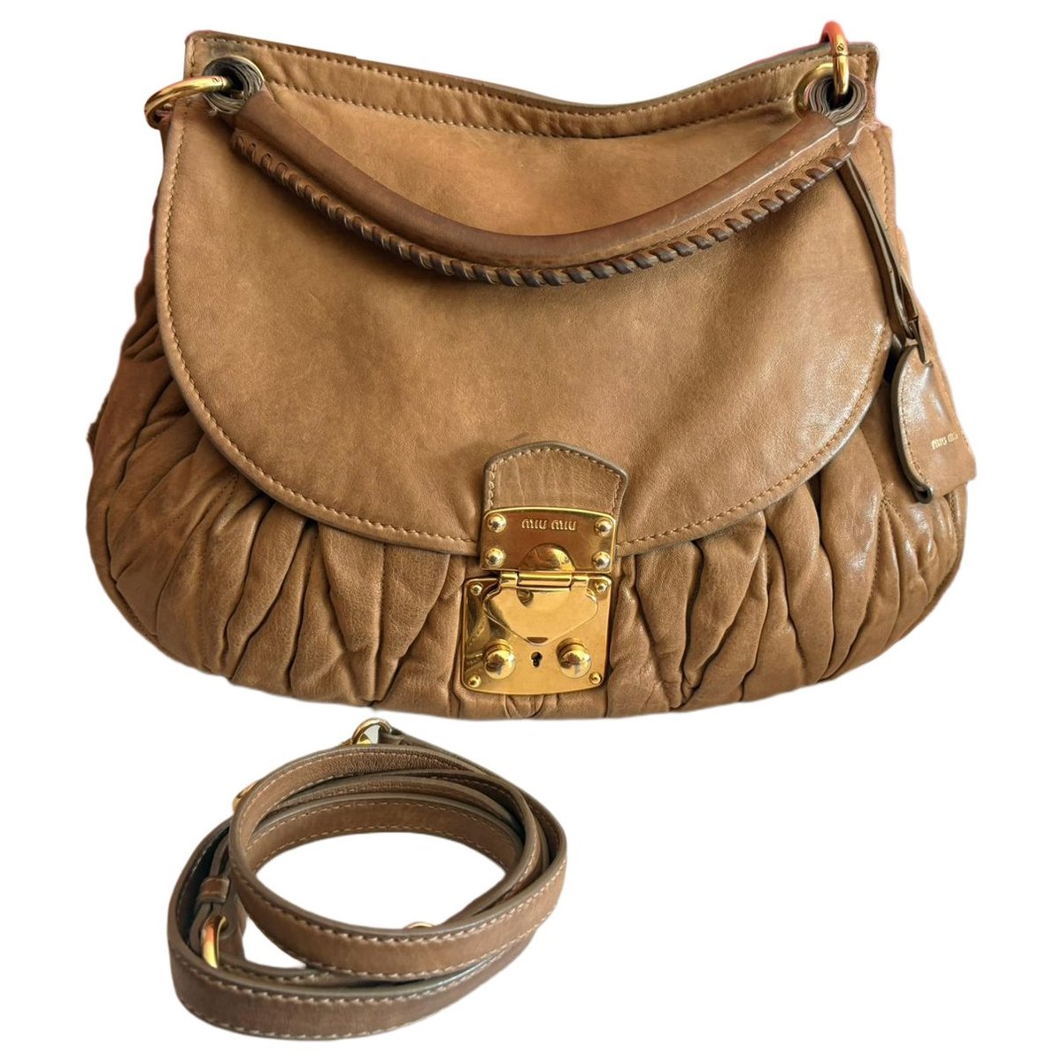 Coffer leather handbag