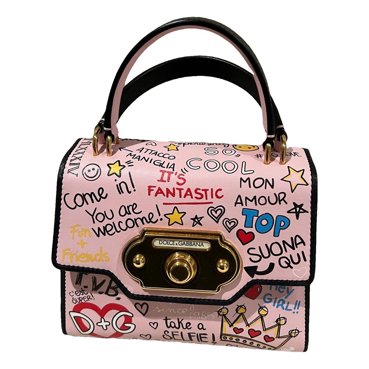 Welcome leather handbag