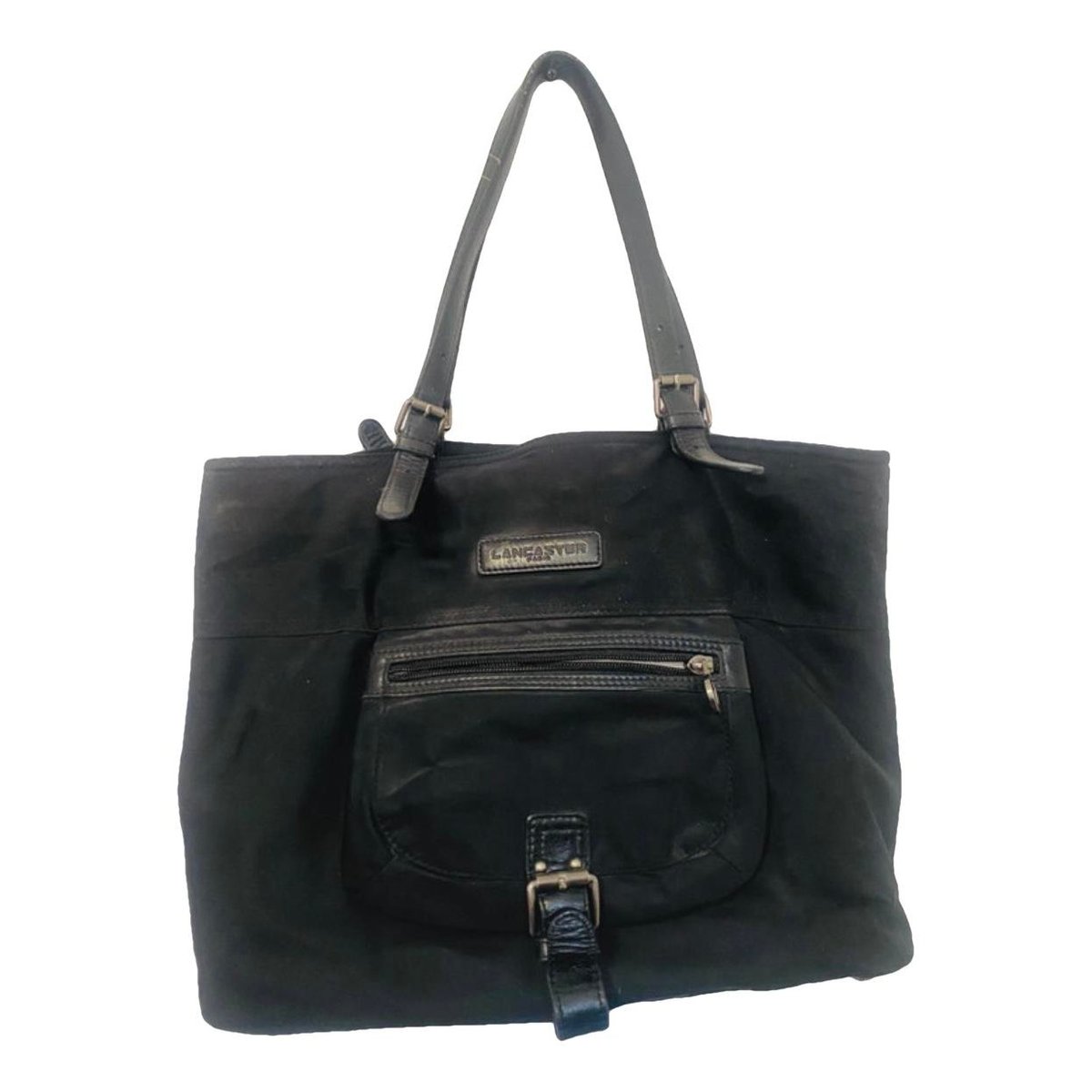 Leather clutch bag