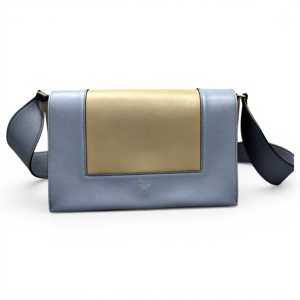 Frame leather handbag