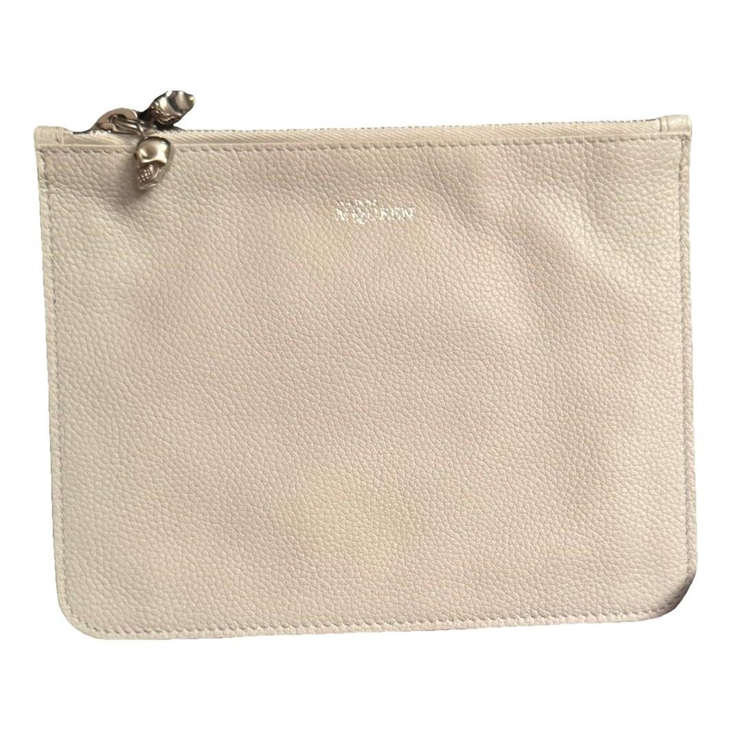 Leather clutch bag