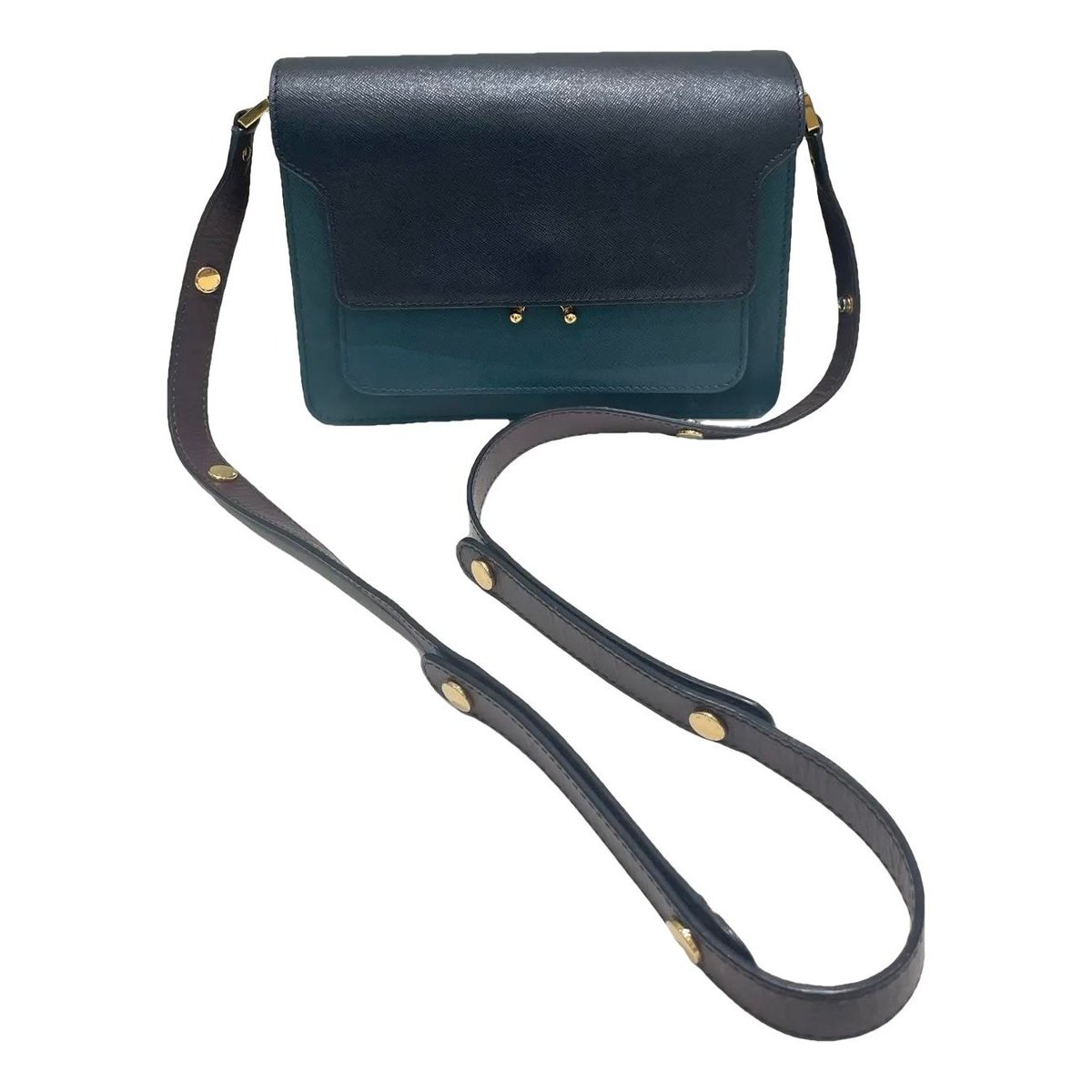 Trunk leather handbag