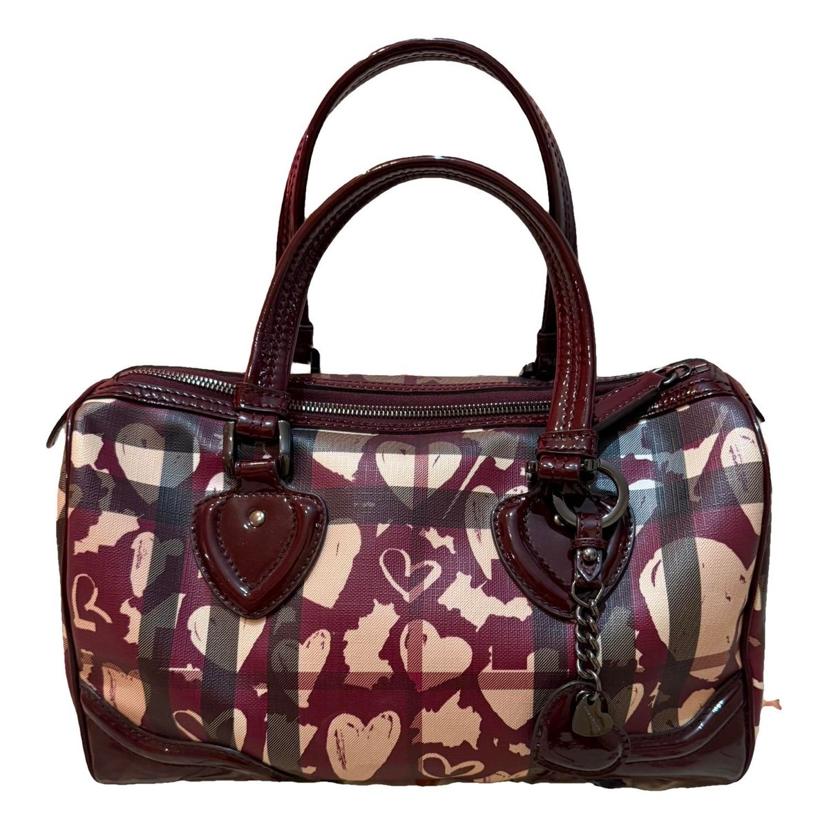 Title leather handbag