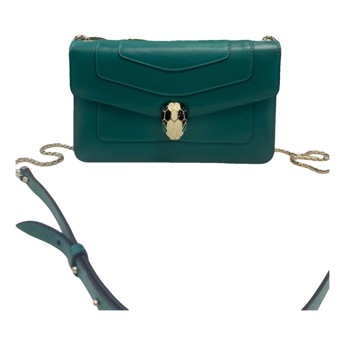 Serpenti leather handbag