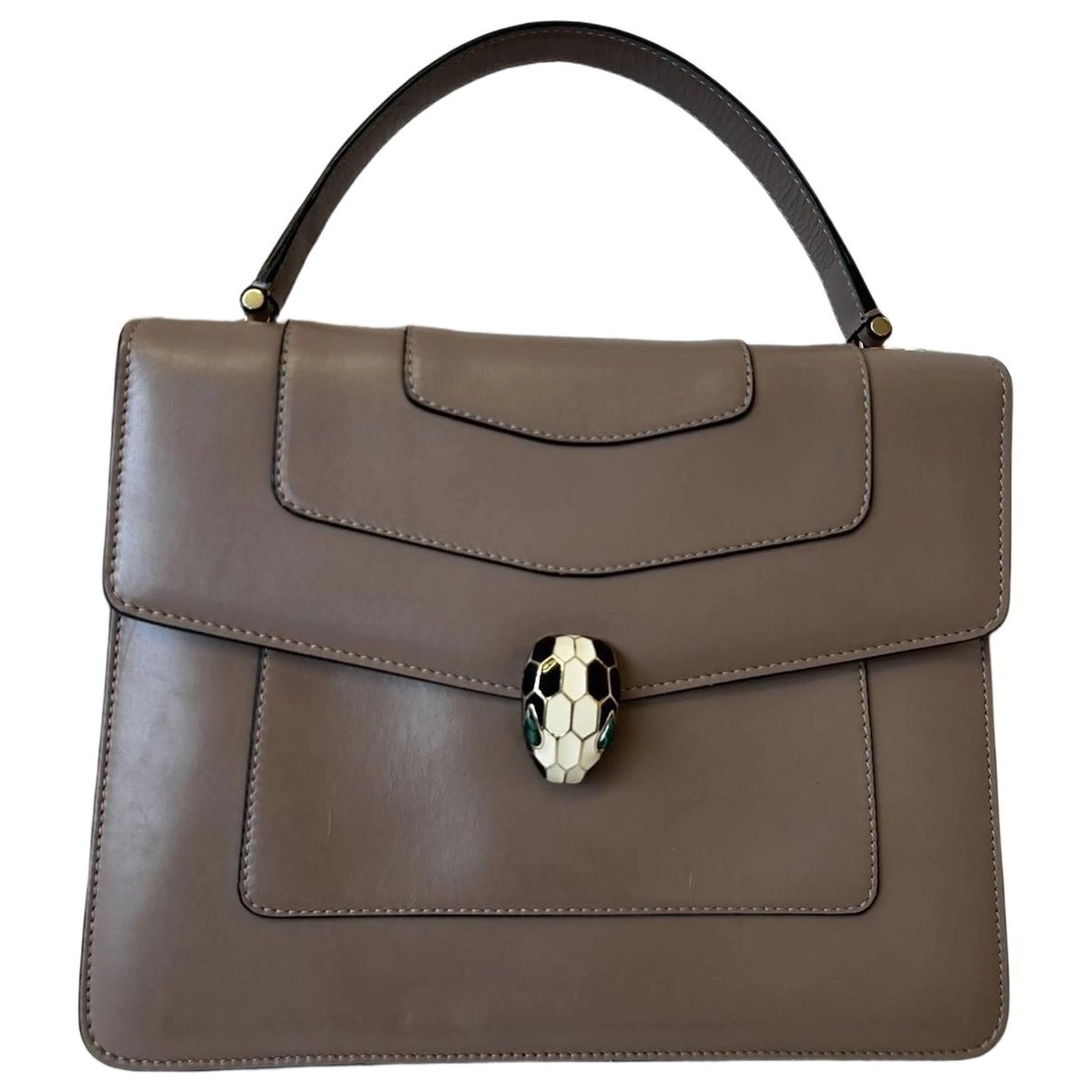 Serpenti leather handbag