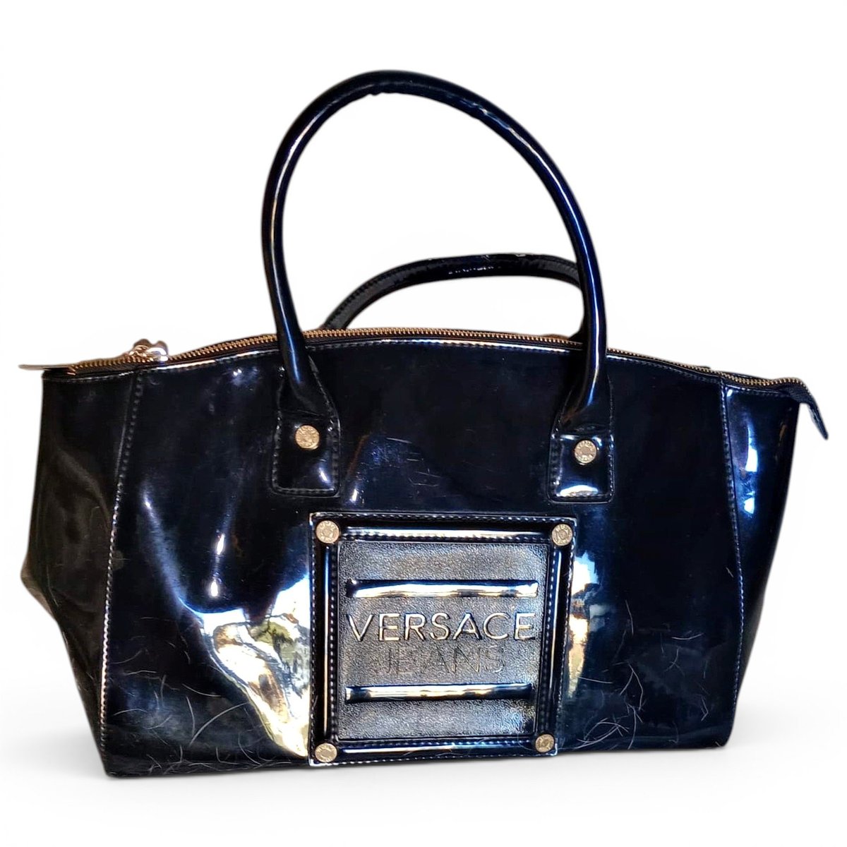 Patent leather handbag