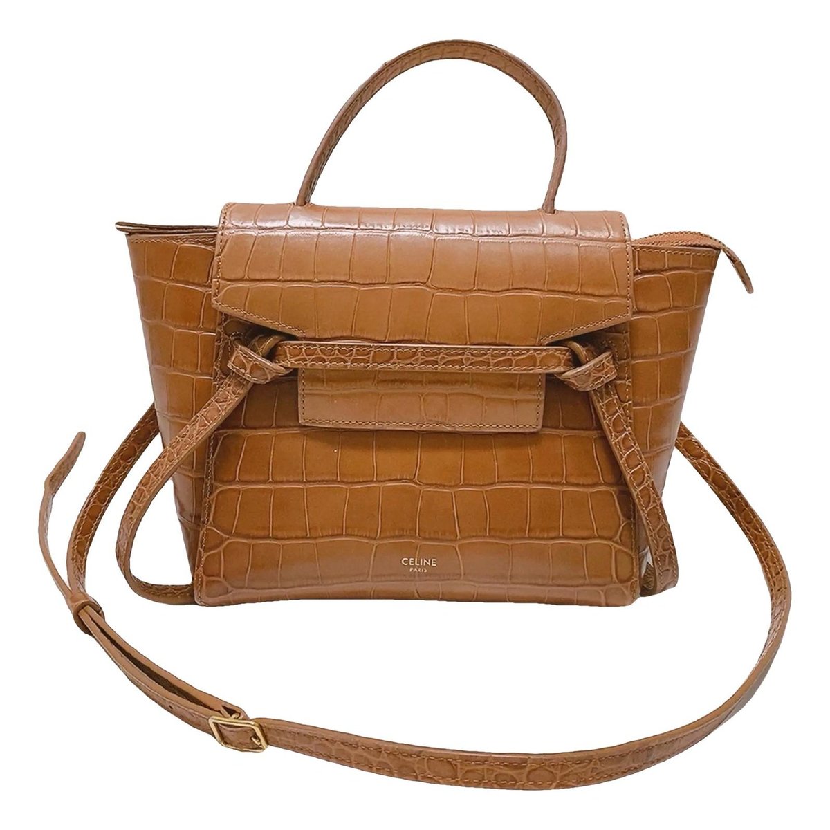 Belt leather handbag