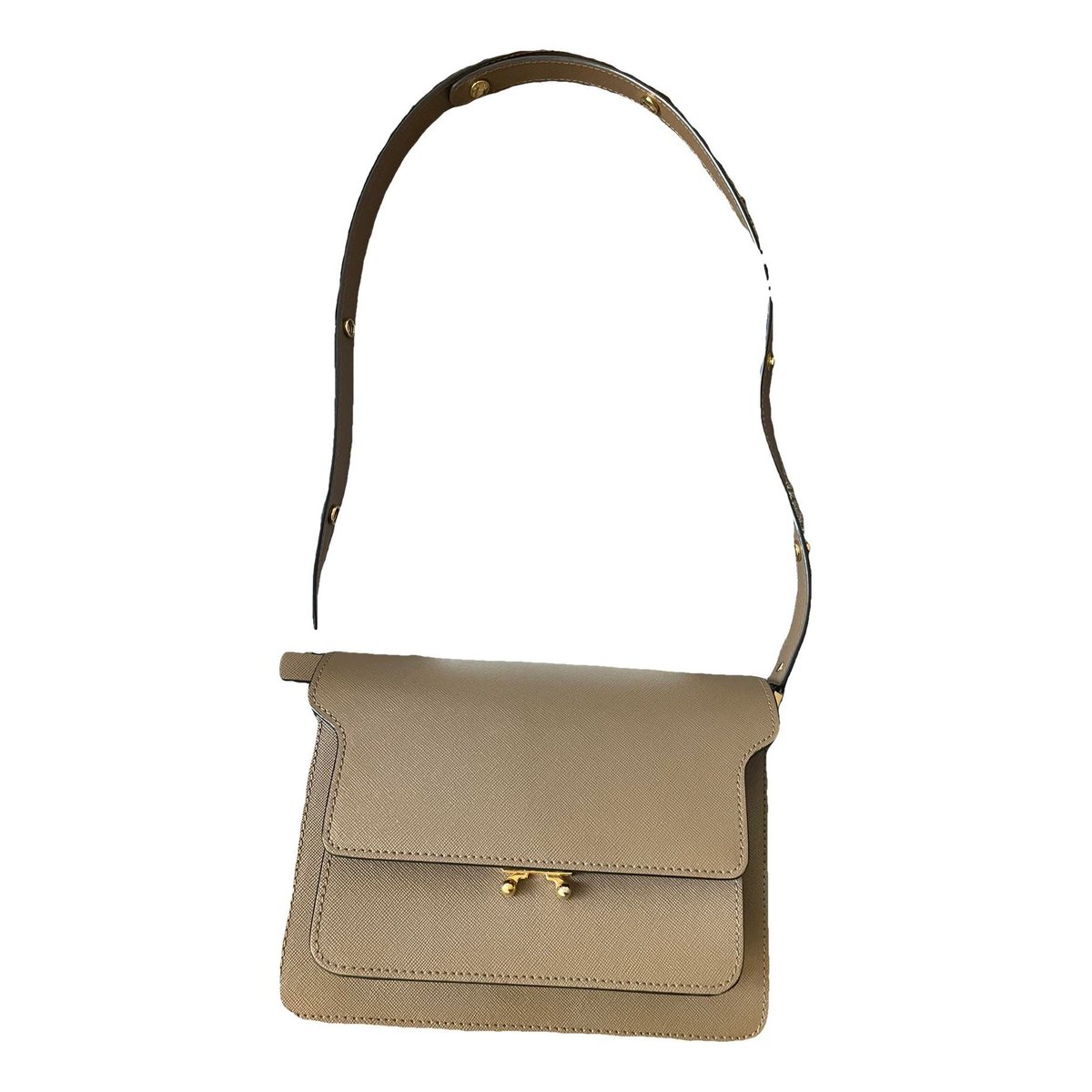 Trunk leather crossbody bag