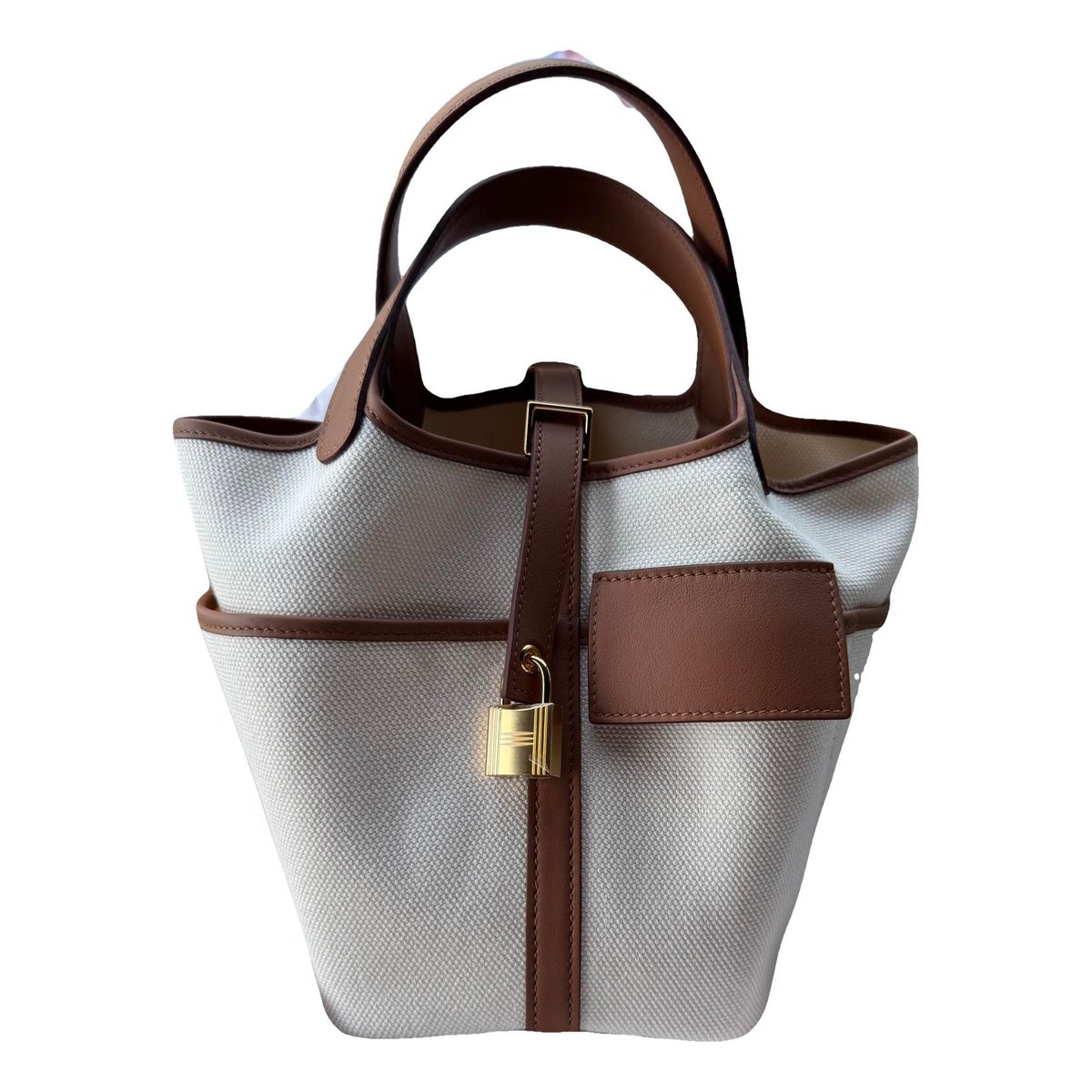 Picotin leather tote