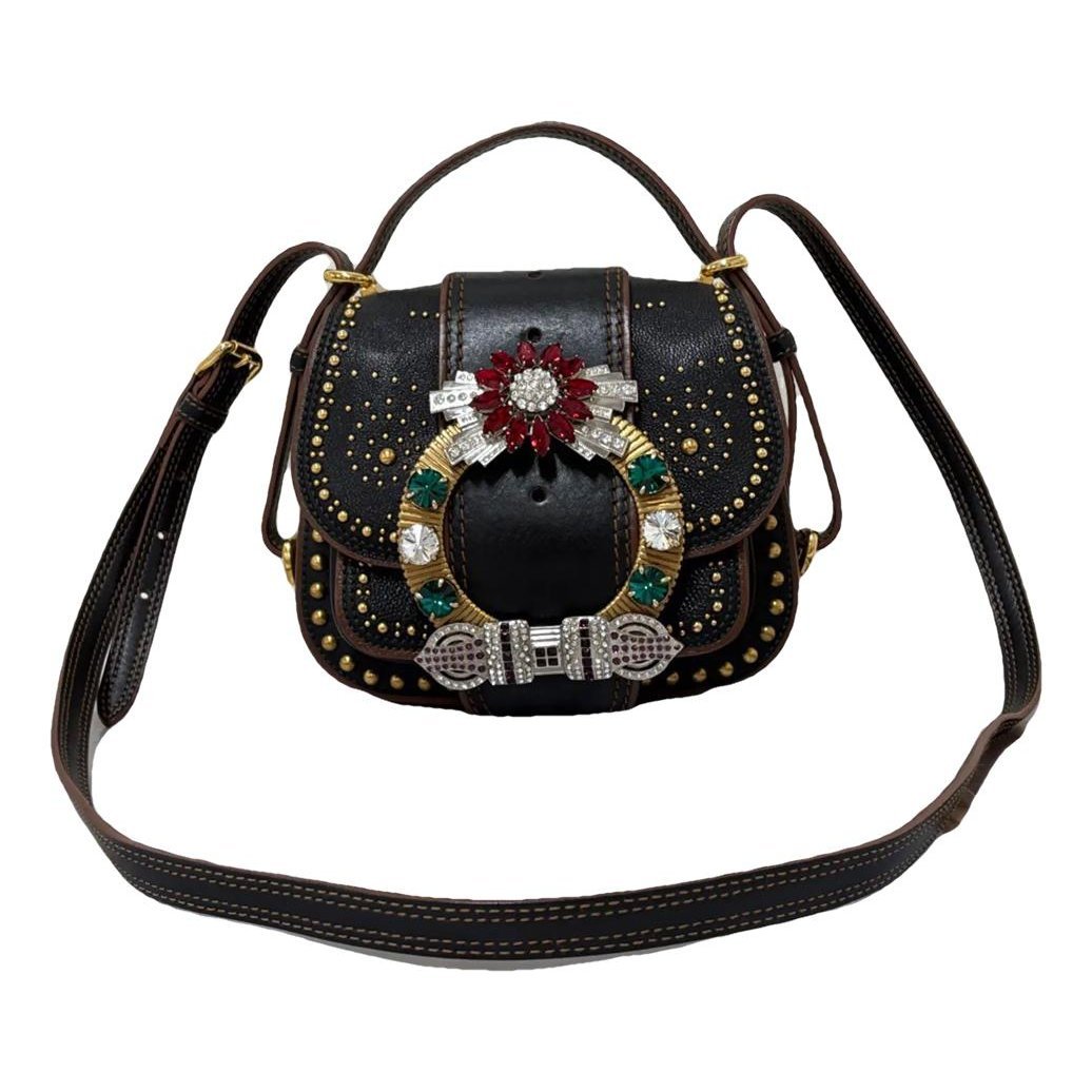 Miu Lady leather handbag