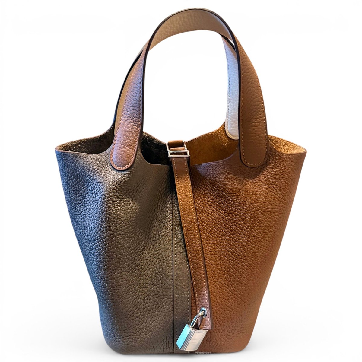 Picotin leather tote
