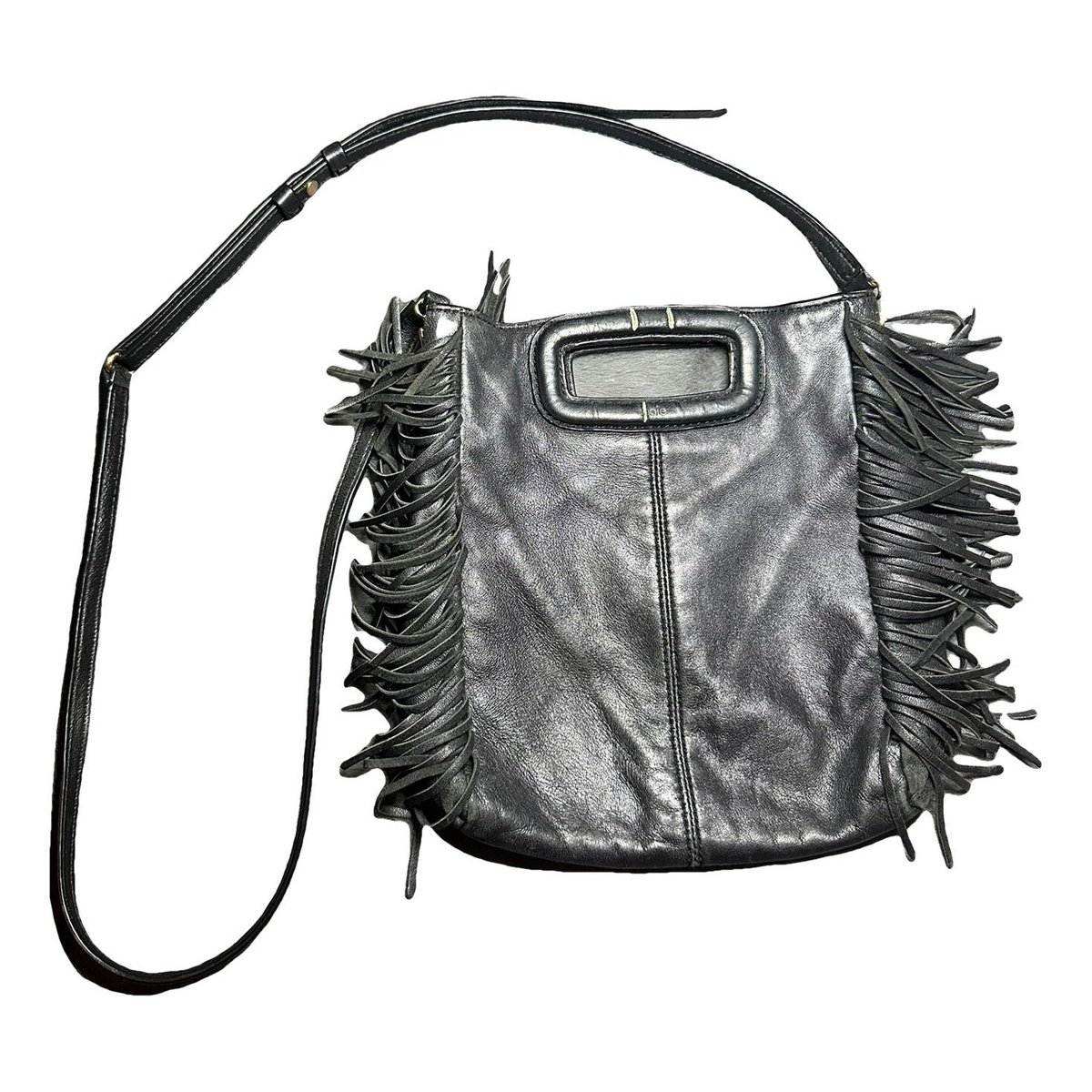 Sac M leather crossbody bag
