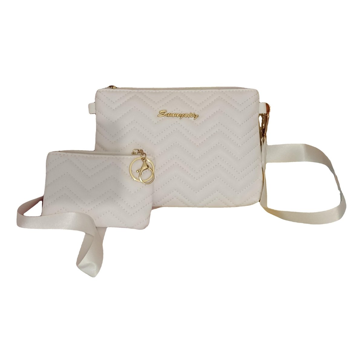 Crochet leather handbag