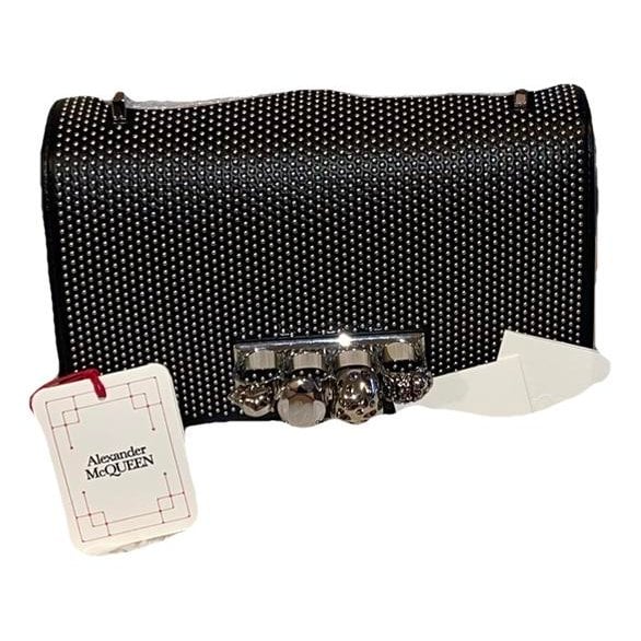 Skull leather crossbody bag