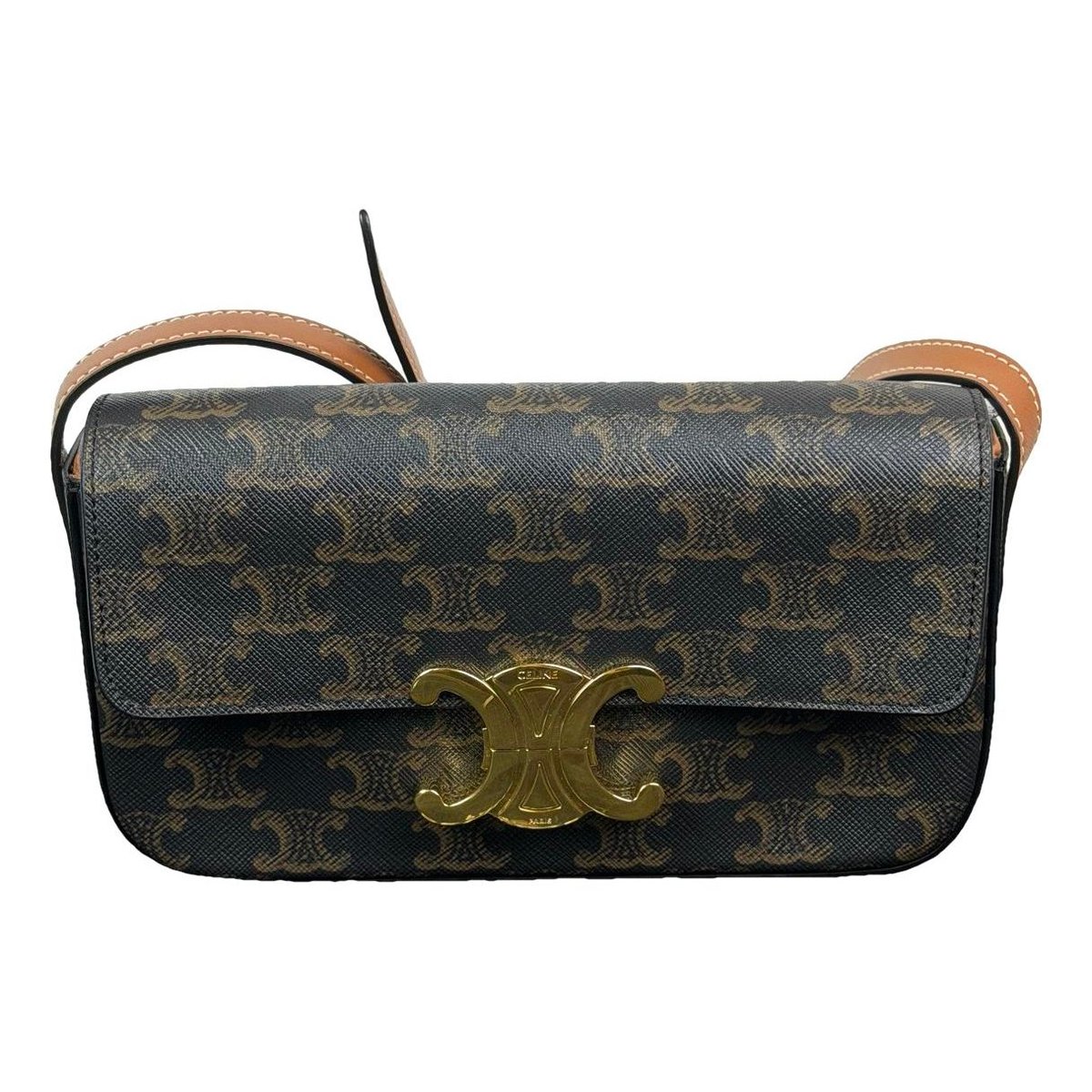 Triomphe Long vinyl handbag
