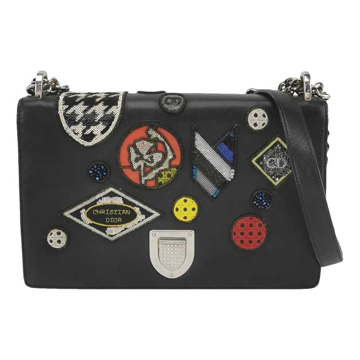 Diorama leather handbag