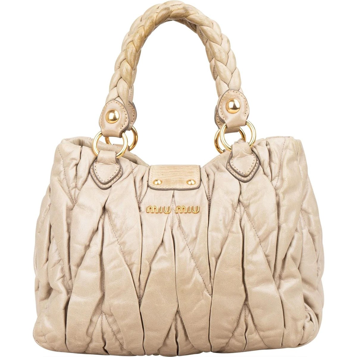 Matelassé leather handbag